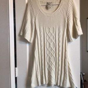 Cream sweater dress / tunic  size M